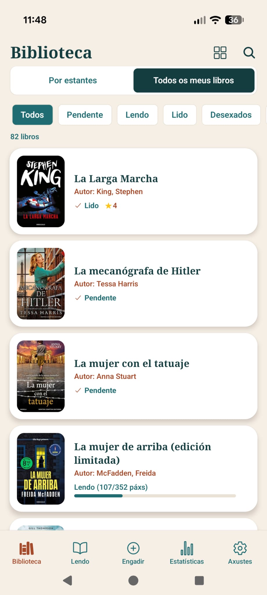 Lista de libros en Niblio